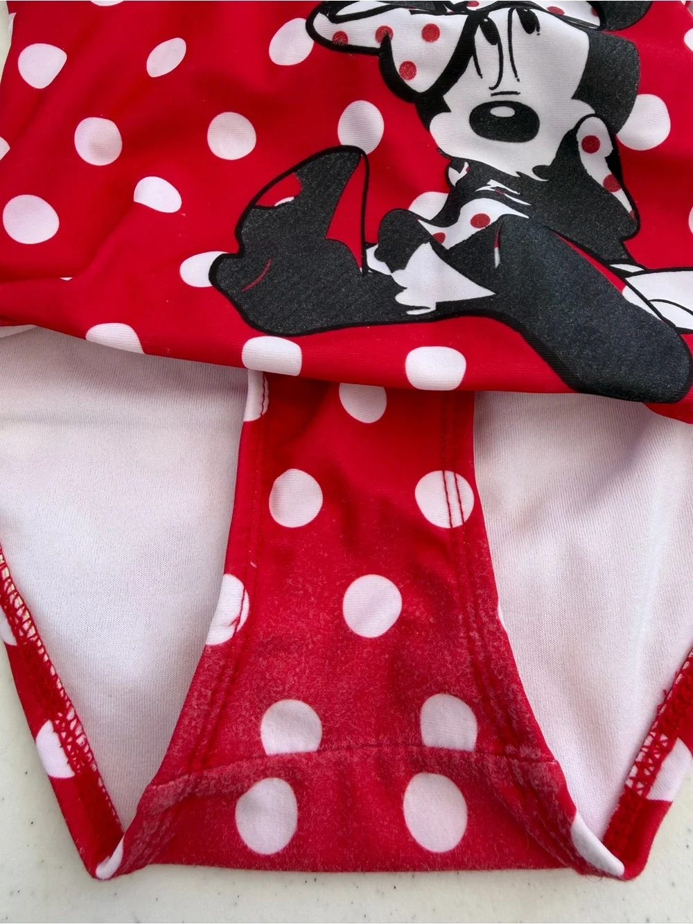 Disney Red & White Polka Dot Minnie Mouse One-Piece Swimsuit